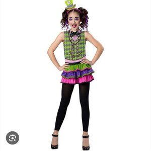 Girls Mad Hatter Costume With Accessories - Size M 8-10 NWT